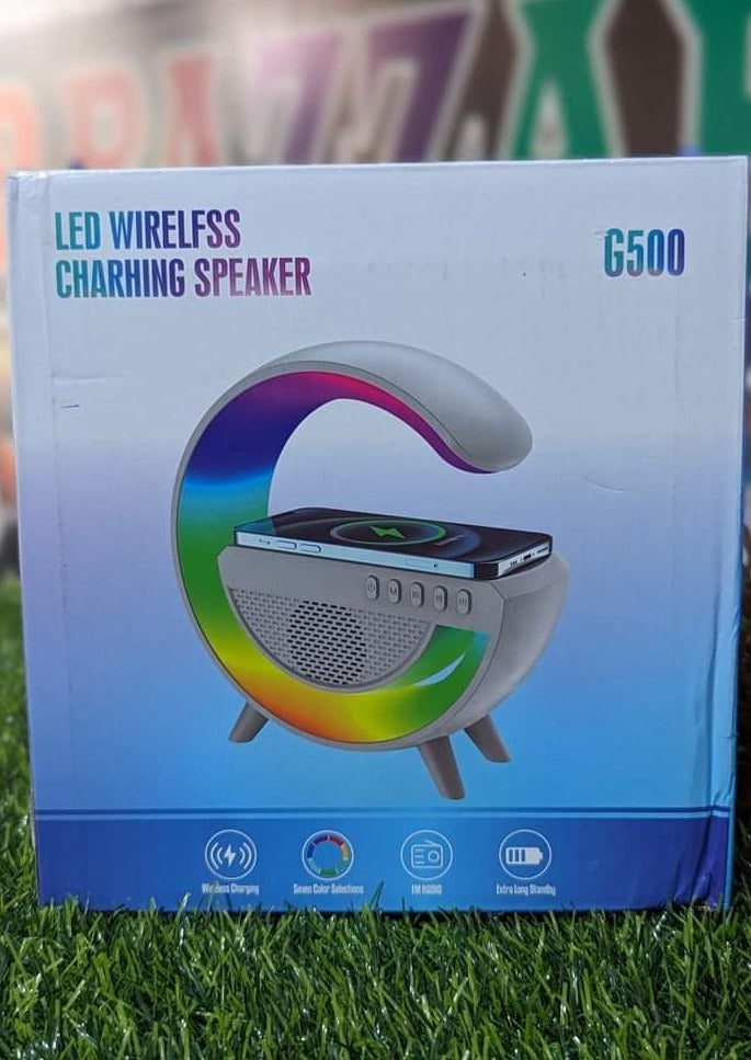 G500 LED Wireless Charging Bluetooth Speaker // Wireless Charging RGB –  Adello