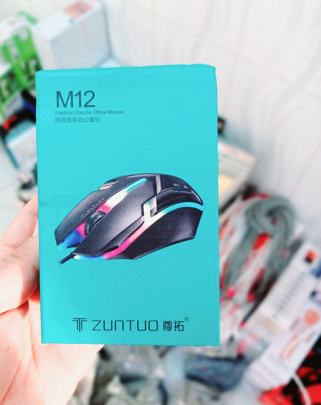 Mouse ZUNTUO Fashion Dazzle Office Mouse M12 RGB Gaming And Office Mouse for PC, Laptop And ,MacOS.